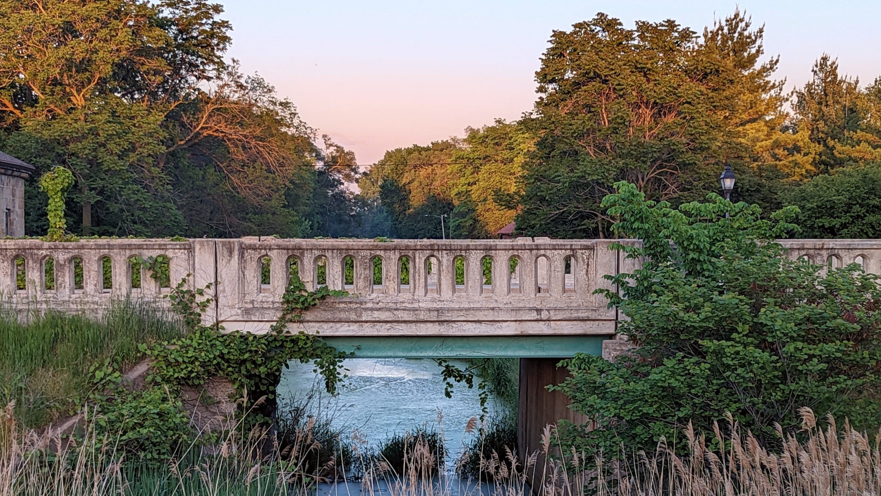 A concrete bridge in North Utica, Illinois