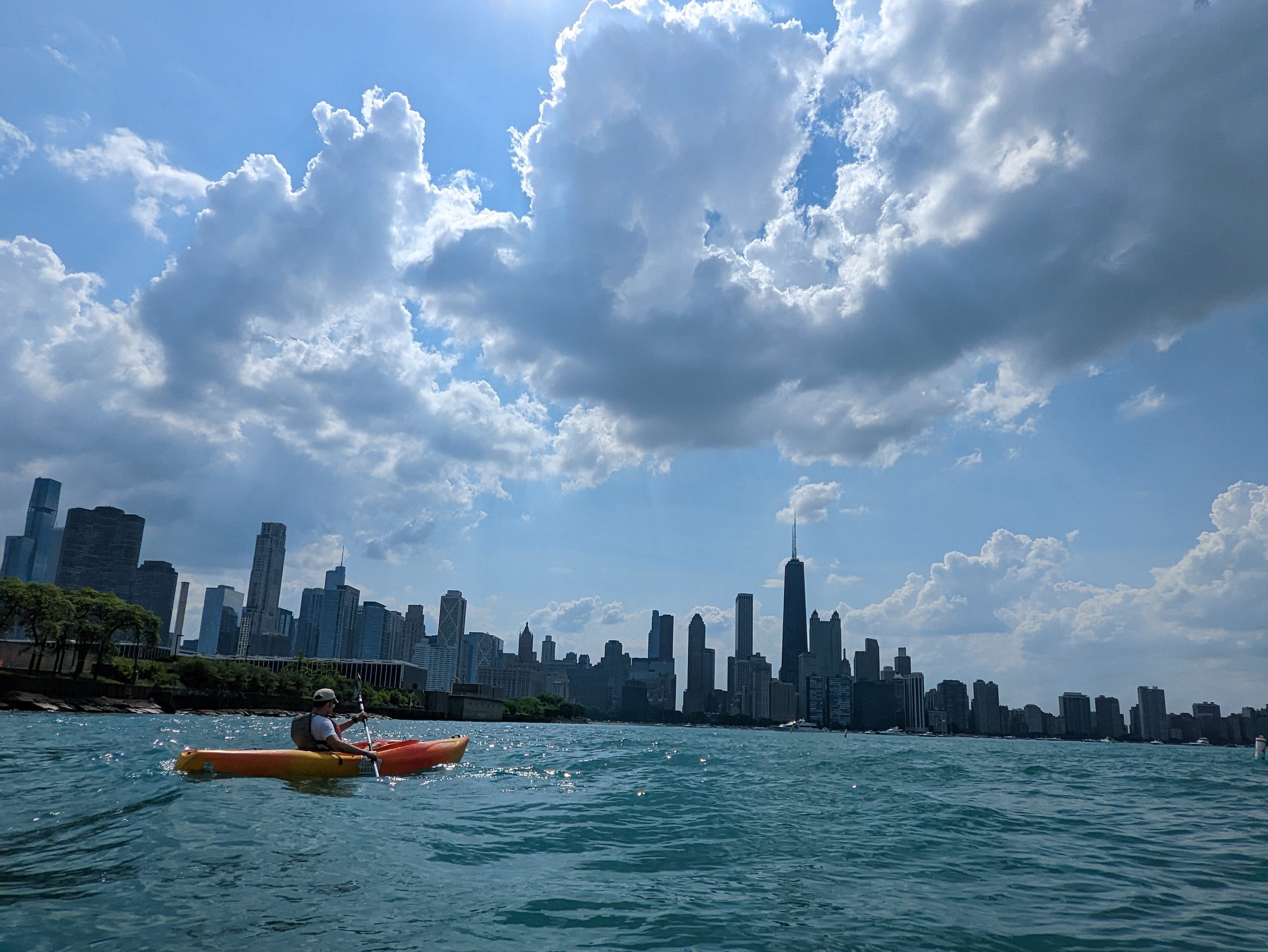 Kayaking at Ohio Street Beach in Chicago
